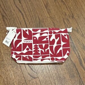 Vuori Graphic Red and White Cosmetic Bag